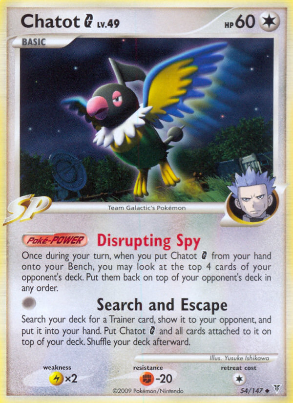 Pokemon | Chatot G (54/147) [Platinum: Supreme Victors] | The Nerd Merchant