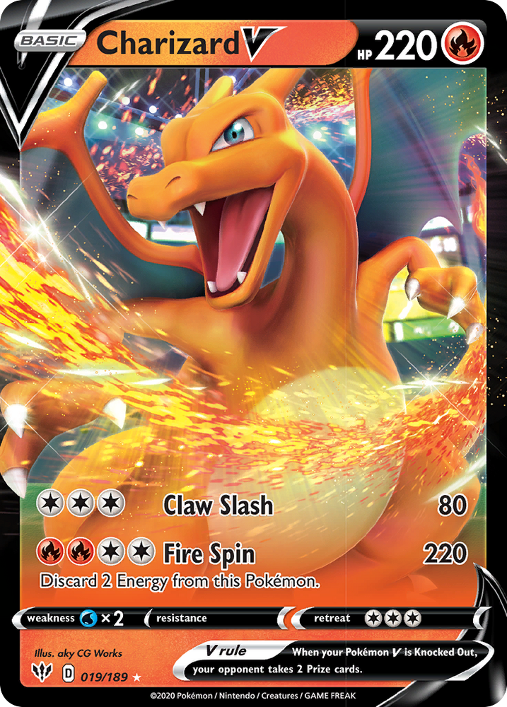 Pokemon | Charizard V (019/189) [Sword & Shield: Darkness Ablaze] | The Nerd Merchant