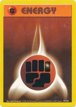 Pokemon | Fighting Energy (97/102) [Base Set Unlimited] | The Nerd Merchant
