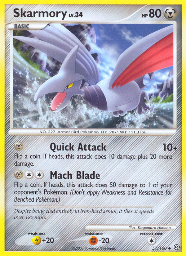 Pokemon | Skarmory (51/100) [Diamond & Pearl: Stormfront] | The Nerd Merchant