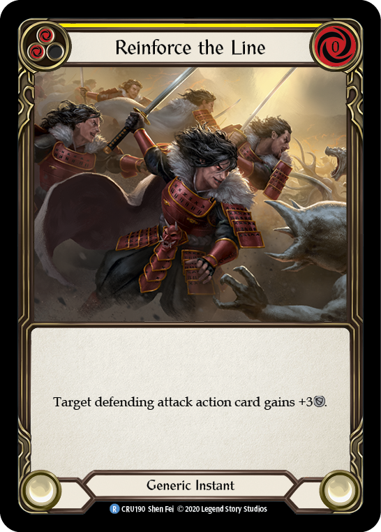Flesh and Blood TCG | Reinforce the Line (Yellow) [CRU190] (Crucible of War)  1st Edition Normal | The Nerd Merchant