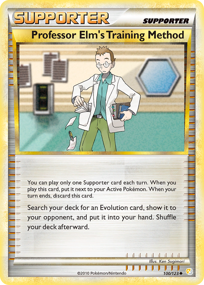 Pokemon | Professor Elm's Training Method (100/123) [HeartGold & SoulSilver: Base Set] | The Nerd Merchant