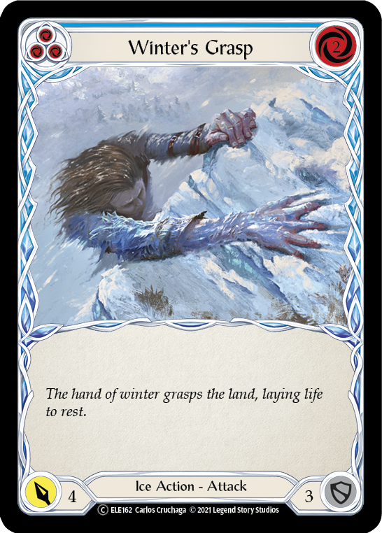 Flesh and Blood TCG | Winter's Grasp (Blue) [U-ELE162] (Tales of Aria Unlimited)  Unlimited Rainbow Foil | The Nerd Merchant