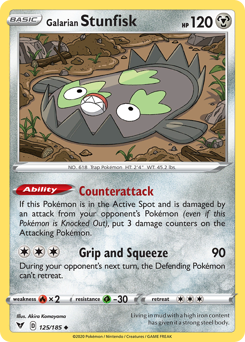 Pokemon | Galarian Stunfisk (125/185) [Sword & Shield: Vivid Voltage] | The Nerd Merchant