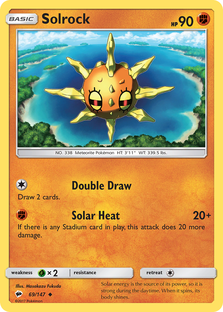 Pokemon | Solrock (69/147) [Sun & Moon: Burning Shadows] | The Nerd Merchant