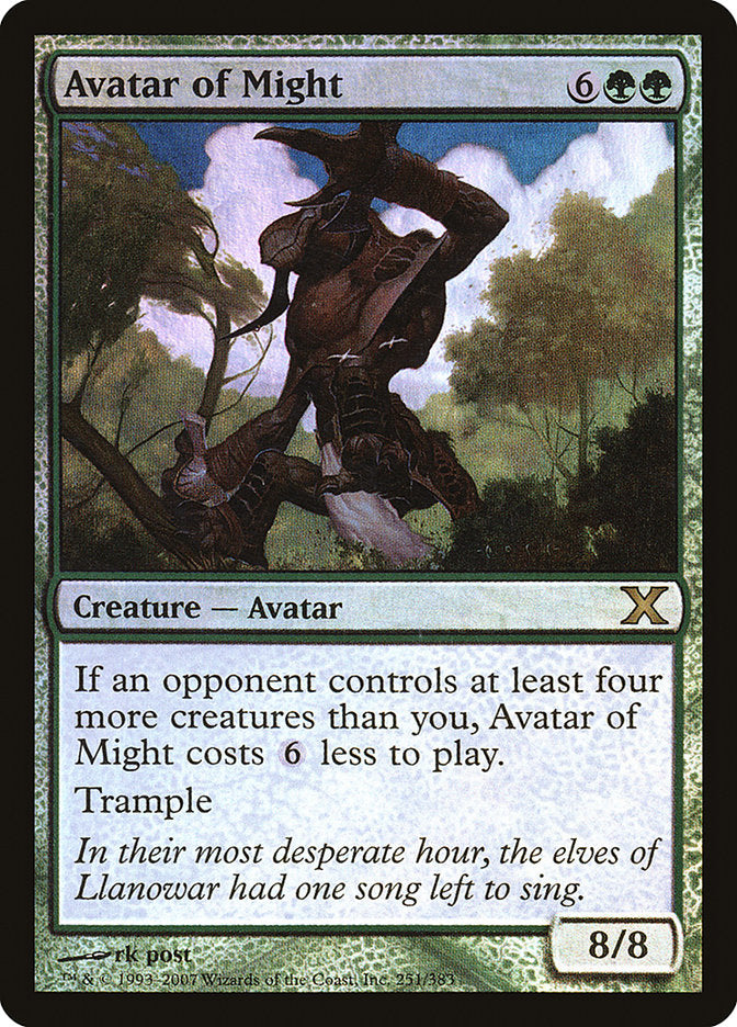 Magic | Avatar of Might (Premium Foil) [Tenth Edition] | The Nerd Merchant