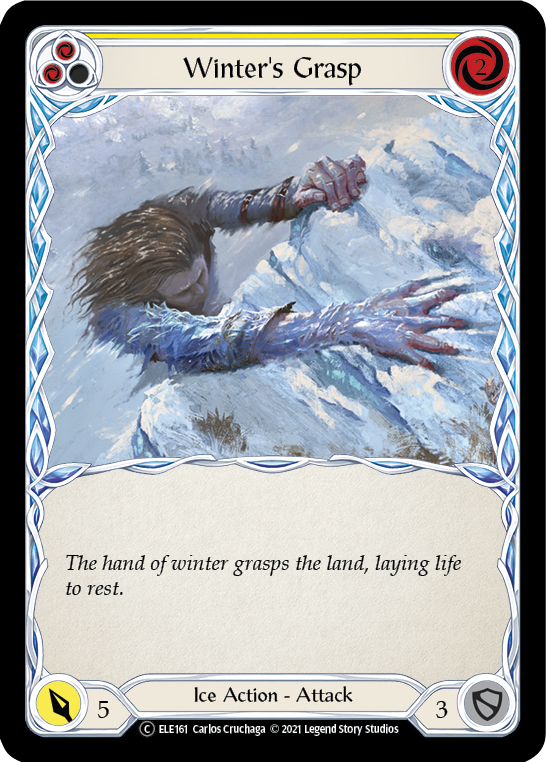 Flesh and Blood TCG | Winter's Grasp (Yellow) [U-ELE161] (Tales of Aria Unlimited)  Unlimited Rainbow Foil | The Nerd Merchant
