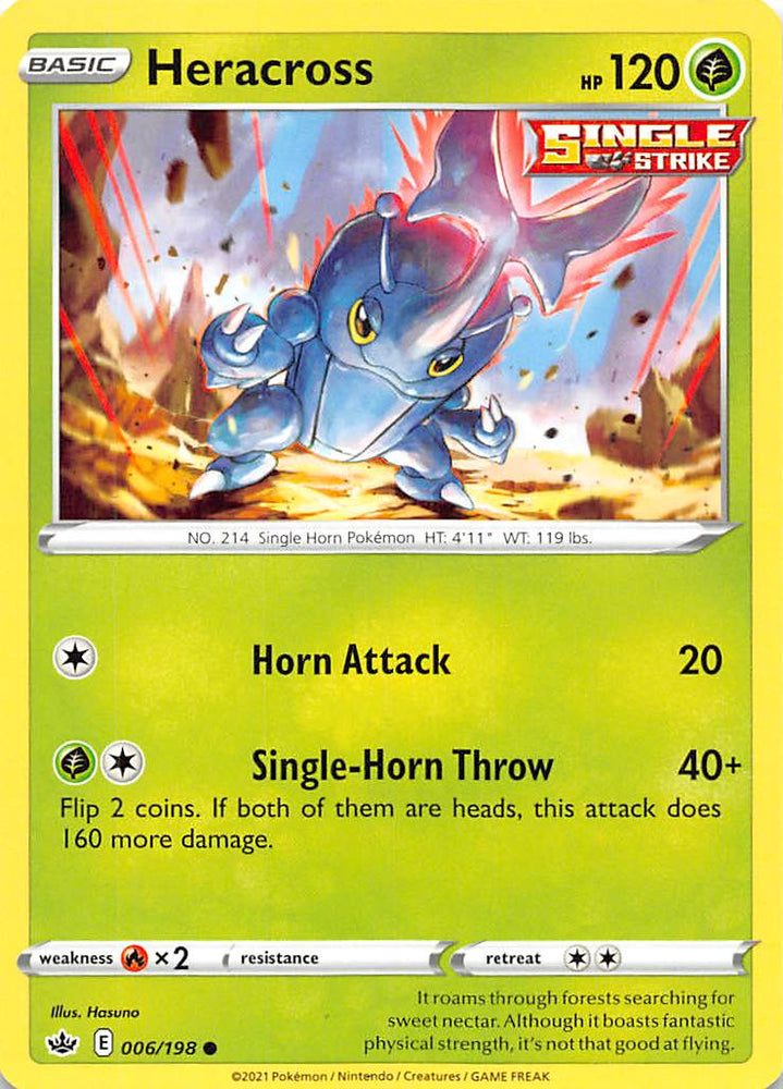 Pokemon | Heracross (006/198) [Sword & Shield: Chilling Reign] | The Nerd Merchant