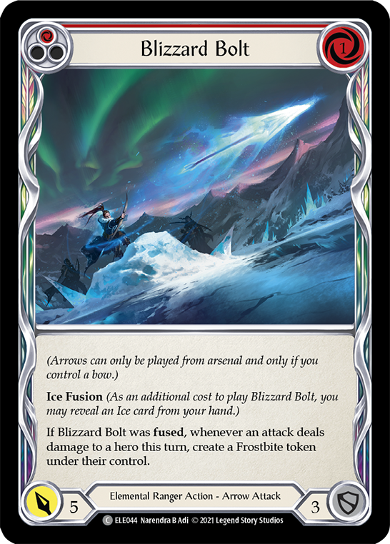 Flesh and Blood TCG | Blizzard Bolt (Red) [ELE044] (Tales of Aria)  1st Edition Rainbow Foil | The Nerd Merchant