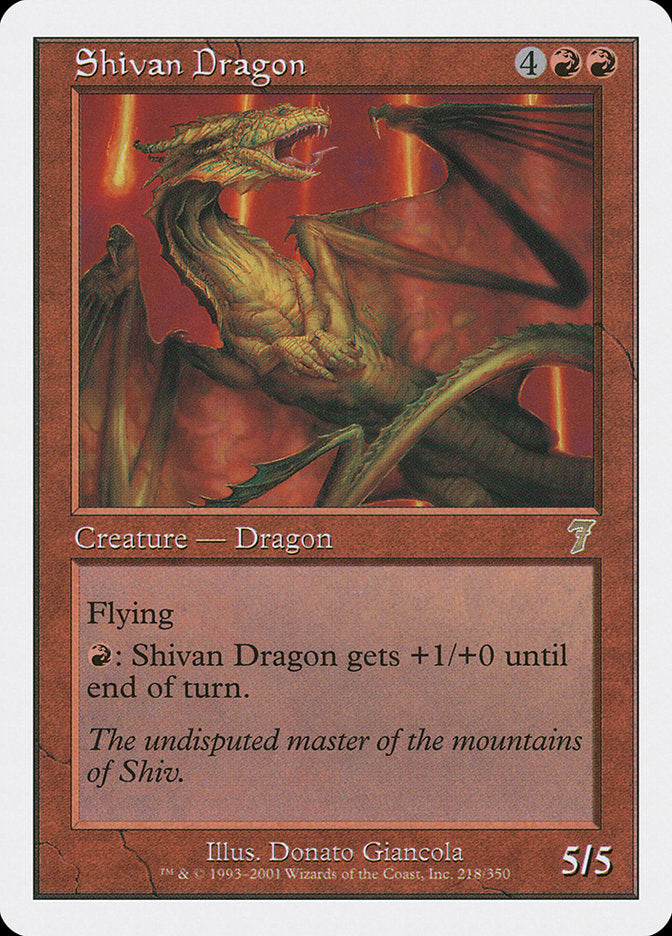 Magic | Shivan Dragon [Seventh Edition] | The Nerd Merchant