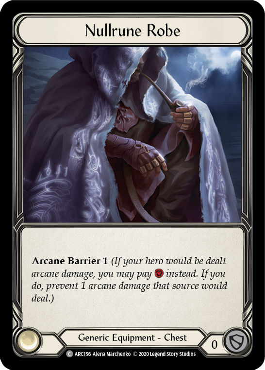 Flesh and Blood TCG | Nullrune Robe [U-ARC156] (Arcane Rising Unlimited)  Unlimited Rainbow Foil | The Nerd Merchant
