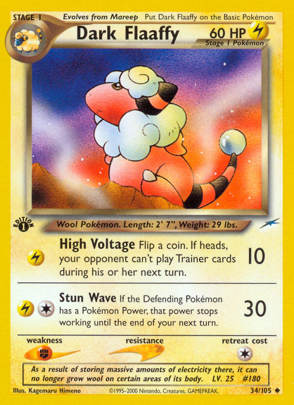Pokemon | Dark Flaaffy (34/105) [Neo Destiny 1st Edition] | The Nerd Merchant