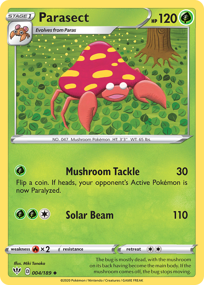 Pokemon | Parasect (004/189) [Sword & Shield: Darkness Ablaze] | The Nerd Merchant
