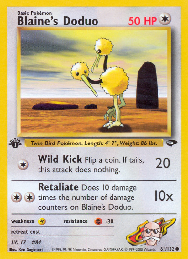 Pokemon | Blaine's Doduo (61/132) [Gym Challenge 1st Edition] | The Nerd Merchant