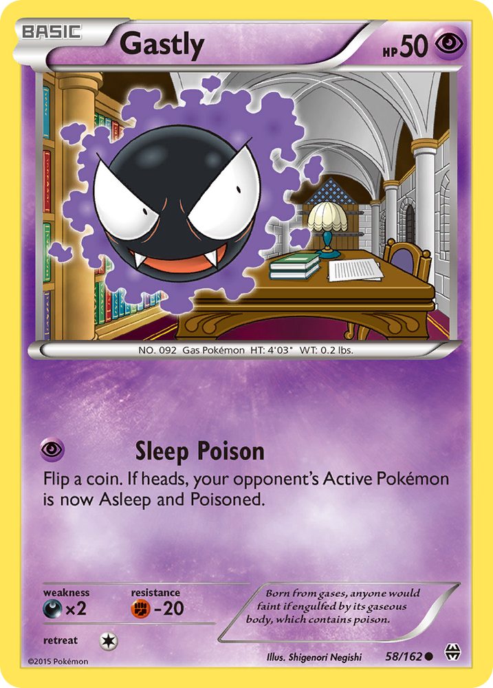 Pokemon | Gastly (58/162) [XY: BREAKthrough] | The Nerd Merchant
