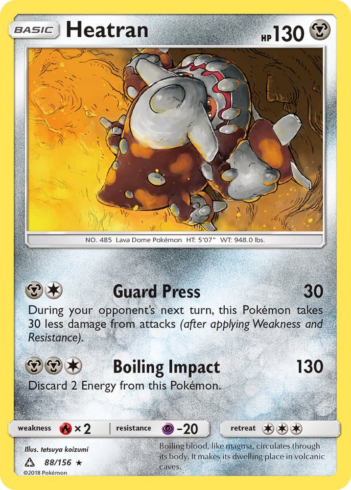 Pokemon | Heatran (88/156) (Prerelease Kit Exclusive) (Theme Deck Exclusive) [Sun & Moon: Ultra Prism] | The Nerd Merchant