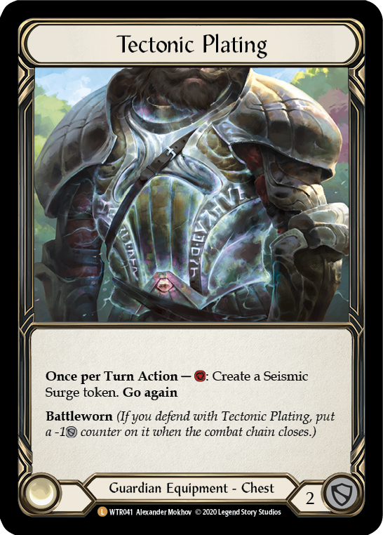 Flesh and Blood TCG | Tectonic Plating [U-WTR041] (Welcome to Rathe Unlimited)  Unlimited Rainbow Foil | The Nerd Merchant