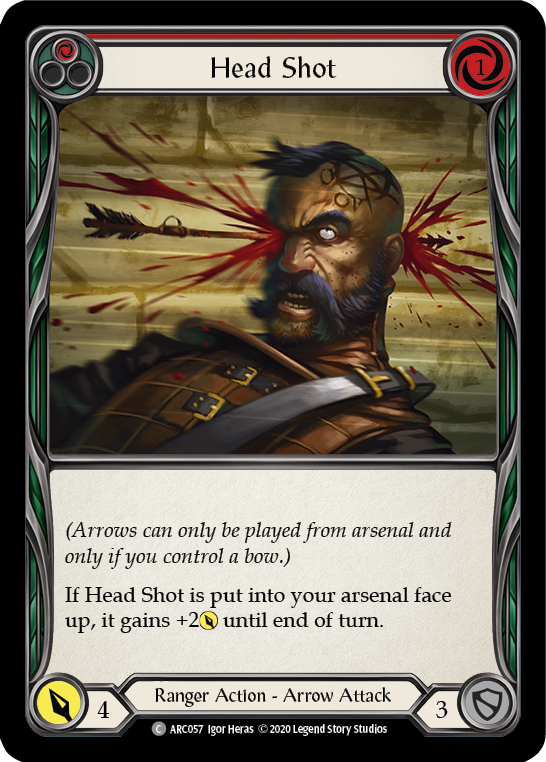 Flesh and Blood TCG | Head Shot (Red) [U-ARC057] (Arcane Rising Unlimited)  Unlimited Rainbow Foil | The Nerd Merchant