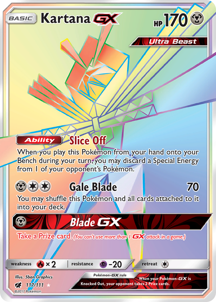 Pokemon | Kartana GX (117/111) [Sun & Moon: Crimson Invasion] | The Nerd Merchant