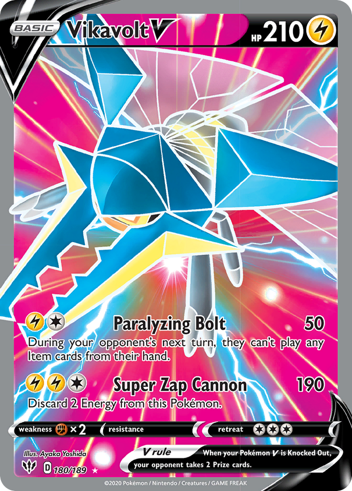 Pokemon | Vikavolt V (180/189) [Sword & Shield: Darkness Ablaze] | The Nerd Merchant