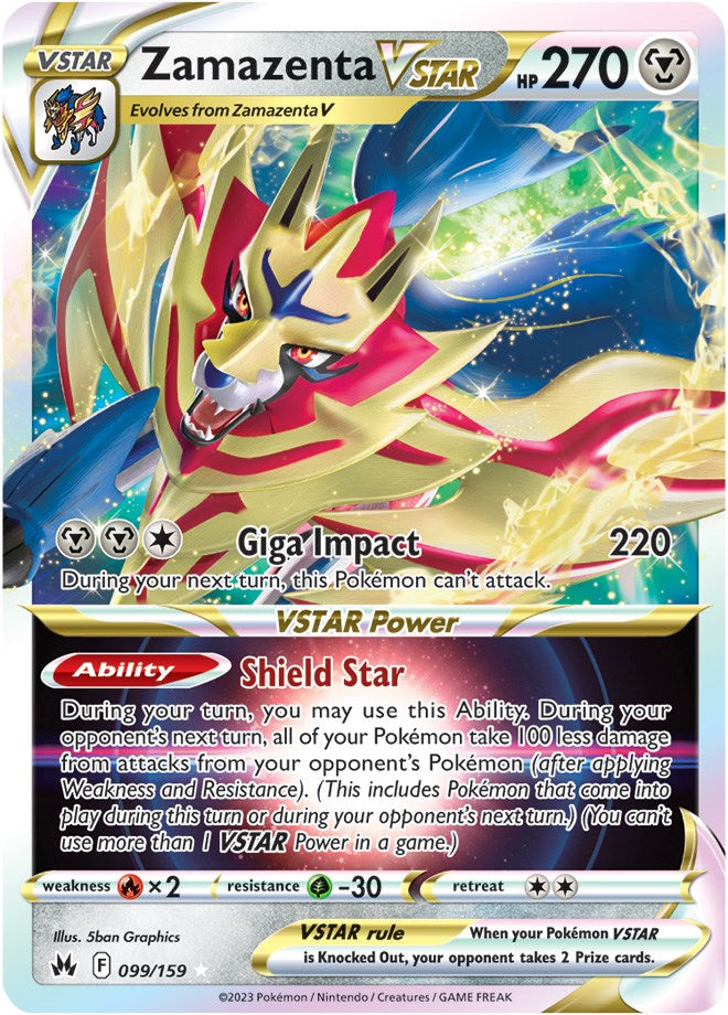 Pokemon | Zamazenta VSTAR (099/159) [Sword & Shield: Crown Zenith] | The Nerd Merchant