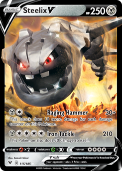 Pokemon | Steelix V (115/185) [Sword & Shield: Vivid Voltage] | The Nerd Merchant