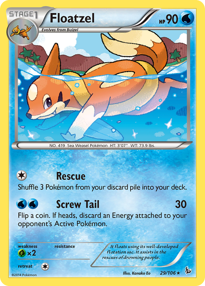 Pokemon | Floatzel (29/106) [XY: Flashfire] | The Nerd Merchant