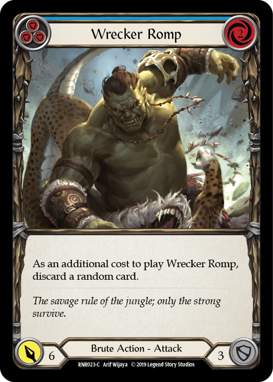 Flesh and Blood TCG | Wrecker Romp (Blue) [RNR023-C] (Rhinar Hero Deck)  1st Edition Normal | The Nerd Merchant