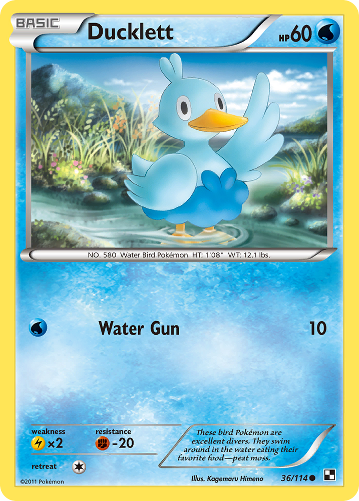 Pokemon | Ducklett (36/114) [Black & White: Base Set] | The Nerd Merchant