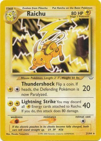 Pokemon | Raichu (21/64) [Neo Revelation Unlimited] | The Nerd Merchant