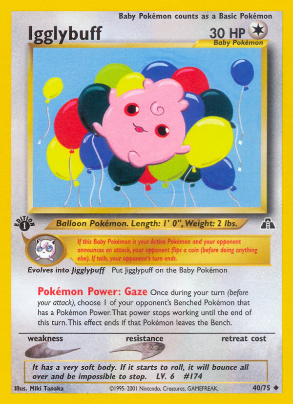 Pokemon | Igglybuff (40/75) [Neo Discovery 1st Edition] | The Nerd Merchant