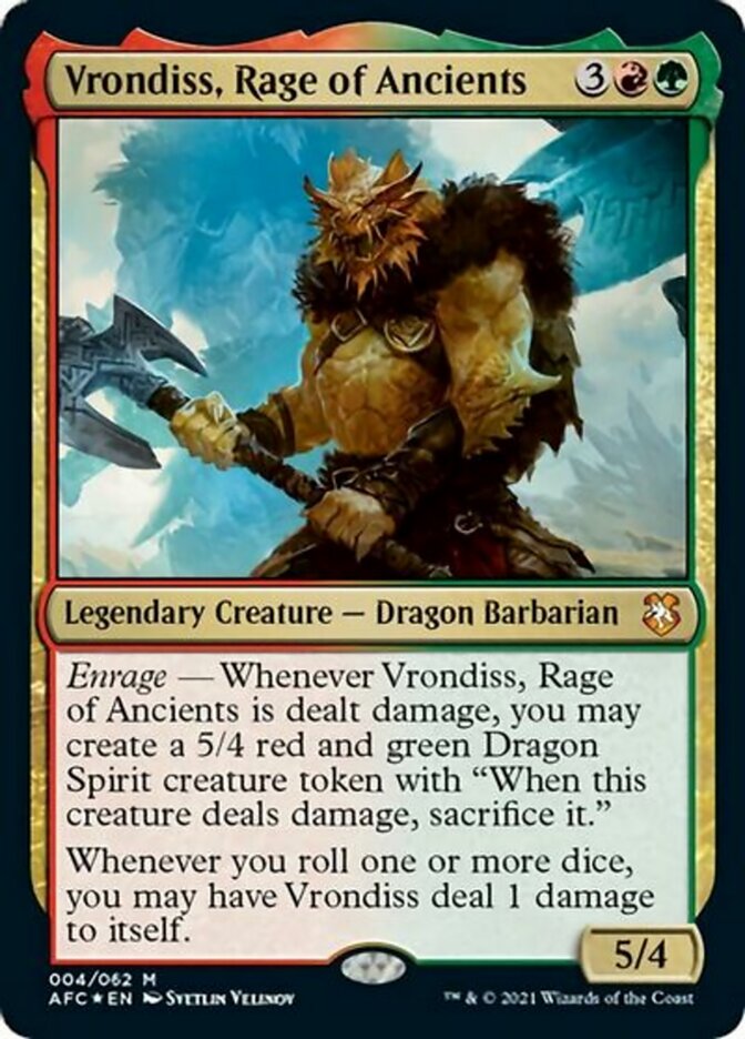 Magic | Vrondiss, Rage of Ancients (Display Commander) [Dungeons & Dragons: Adventures in the Forgotten Realms Commander] | The Nerd Merchant