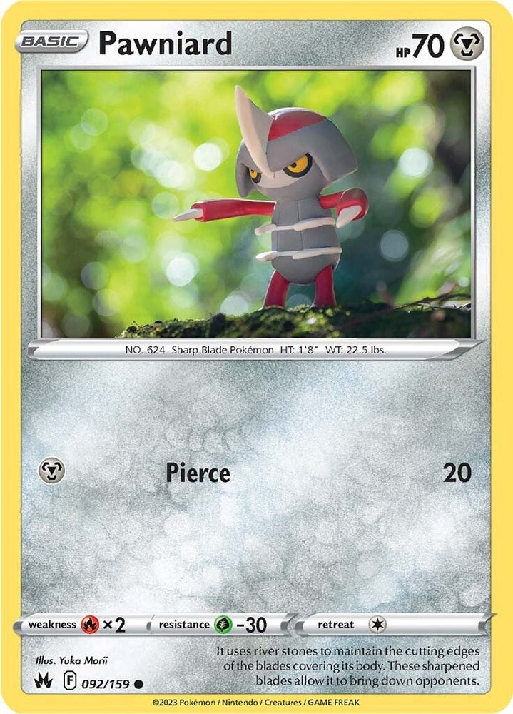 Pokemon | Pawniard (092/159) (92) [Sword & Shield: Crown Zenith] | The Nerd Merchant