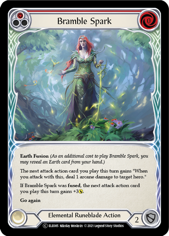 Flesh and Blood TCG | Bramble Spark (Red) [U-ELE085] (Tales of Aria Unlimited)  Unlimited Rainbow Foil | The Nerd Merchant