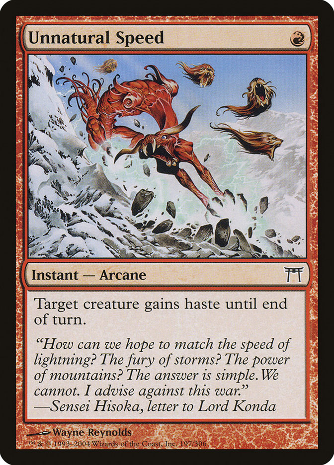 Magic | Unnatural Speed [Champions of Kamigawa] | The Nerd Merchant