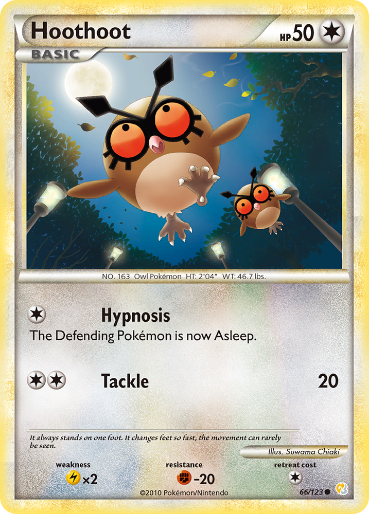 Pokemon | Hoothoot (66/123) [HeartGold & SoulSilver: Base Set] | The Nerd Merchant
