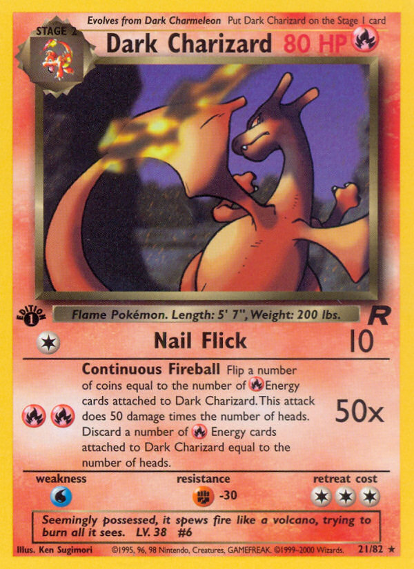 Pokemon | Dark Charizard (21/82) [Team Rocket 1st Edition] | The Nerd Merchant