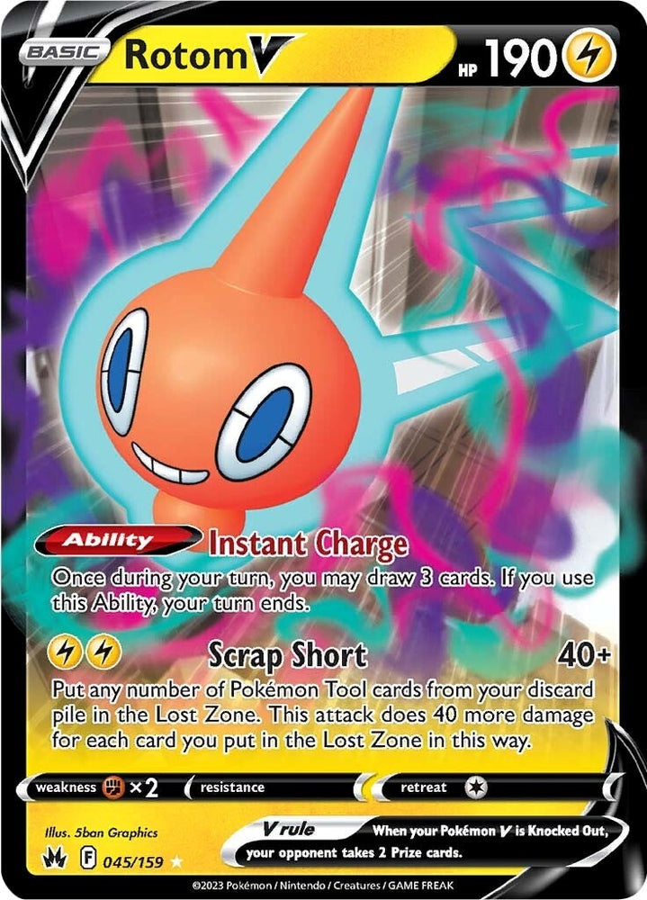 Pokemon | Rotom V (045/159) [Sword & Shield: Crown Zenith] | The Nerd Merchant