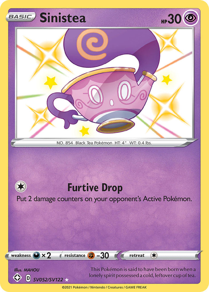 Pokemon | Sinistea (SV052/SV122) [Sword & Shield: Shining Fates] | The Nerd Merchant