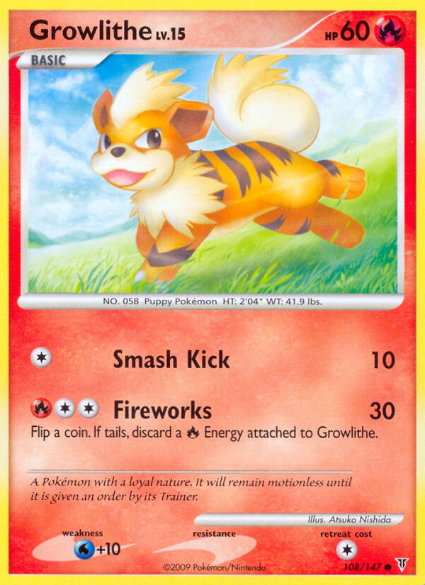 Pokemon | Growlithe (108/147) [Platinum: Supreme Victors] | The Nerd Merchant