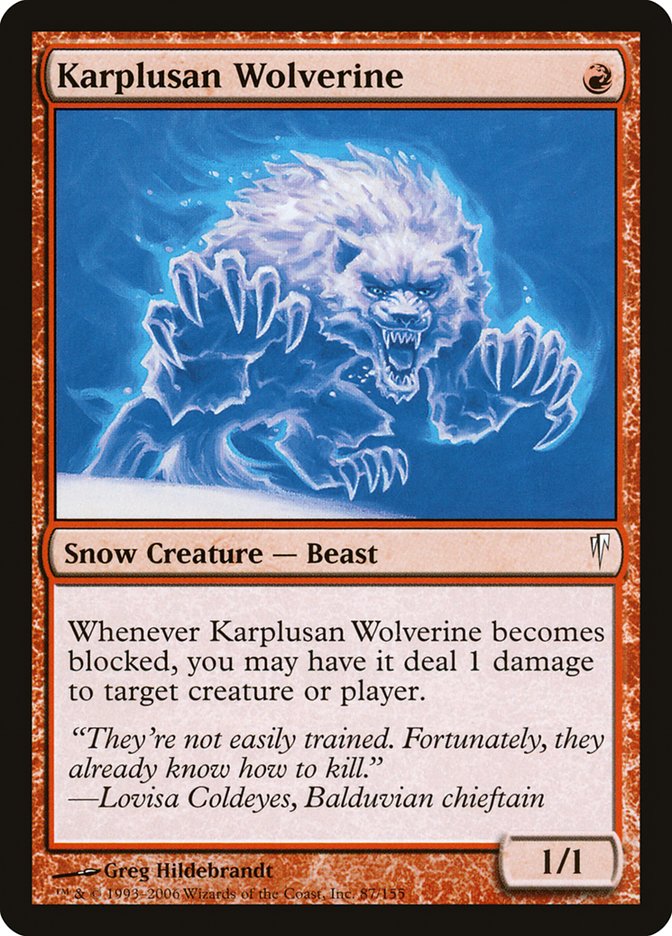 Magic | Karplusan Wolverine [Coldsnap] | The Nerd Merchant
