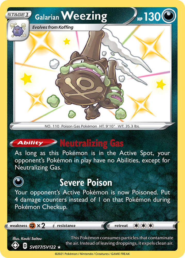 Pokemon | Galarian Weezing (SV077/SV122) [Sword & Shield: Shining Fates] | The Nerd Merchant