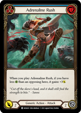 Flesh and Blood TCG | Adrenaline Rush (Blue) [MON265] (Monarch)  1st Edition Normal | The Nerd Merchant