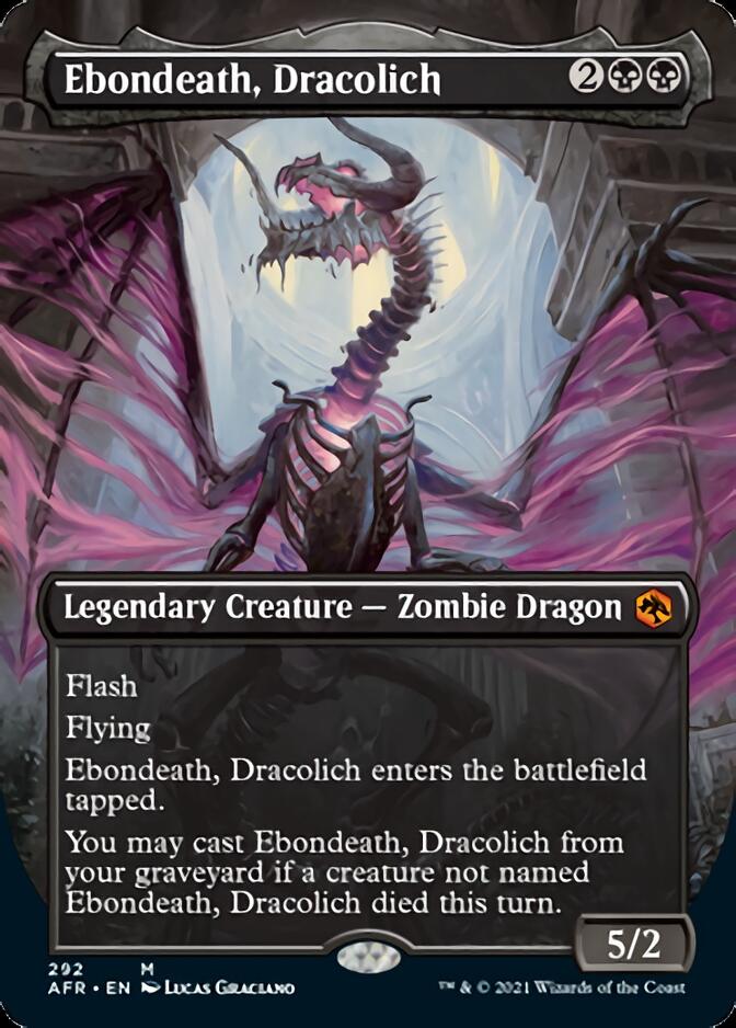Magic | Ebondeath, Dracolich (Borderless Alternate Art) [Dungeons & Dragons: Adventures in the Forgotten Realms] | The Nerd Merchant