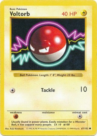 Pokemon | Voltorb (67/102) [Base Set Shadowless Unlimited] | The Nerd Merchant