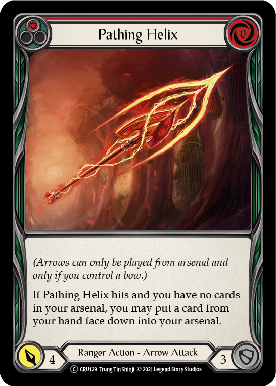 Flesh and Blood TCG | Pathing Helix (Red) [U-CRU129] (Crucible of War Unlimited)  Unlimited Rainbow Foil | The Nerd Merchant