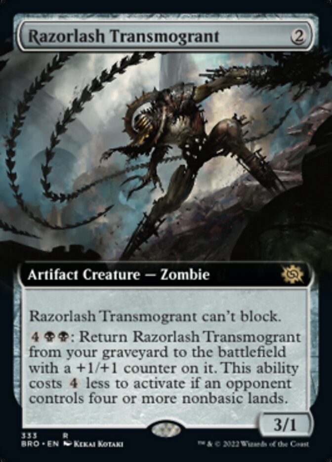 Magic | Razorlash Transmogrant (Extended Art) [The Brothers' War] | The Nerd Merchant