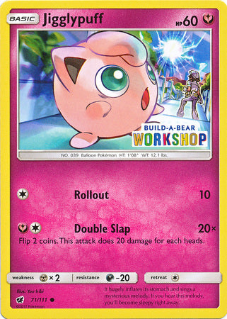 Pokemon | Jigglypuff (71/111) (Build A Bear Workshop Exclusive) [Sun & Moon: Crimson Invasion] | The Nerd Merchant