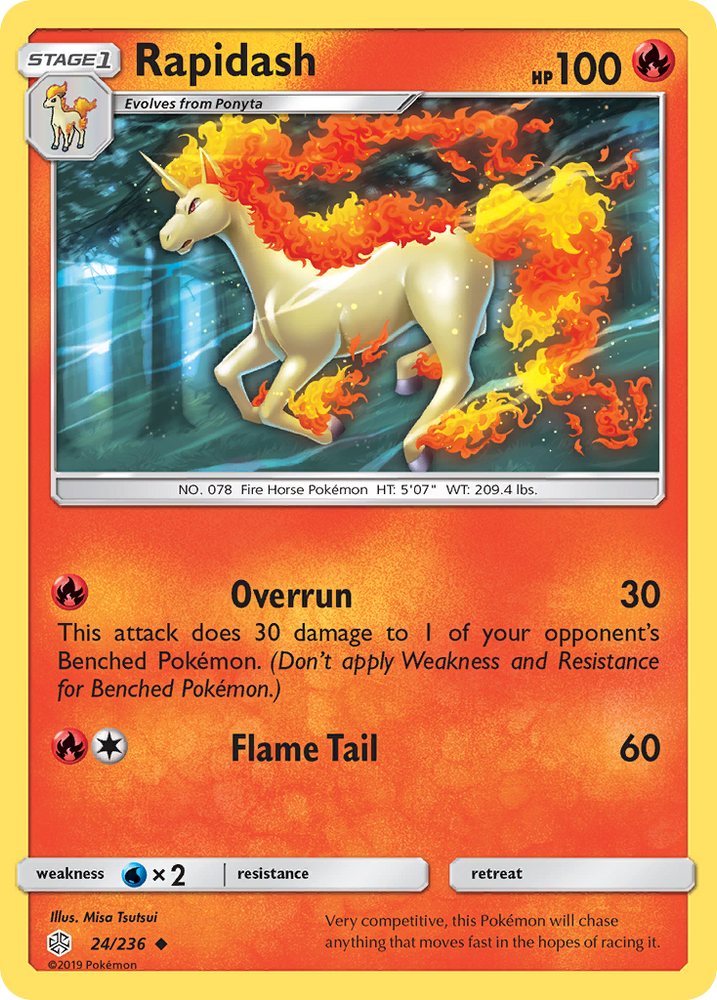 Pokemon| Rapidash (24/236) [Sun & Moon: Cosmic Eclipse] | The Nerd Merchant
