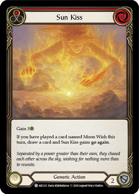 Flesh and Blood TCG | Sun Kiss (Red) [U-ARC212] (Arcane Rising Unlimited)  Unlimited Rainbow Foil | The Nerd Merchant